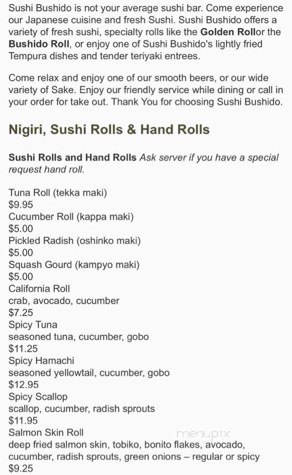Sushi Bushido - Kapaa, HI