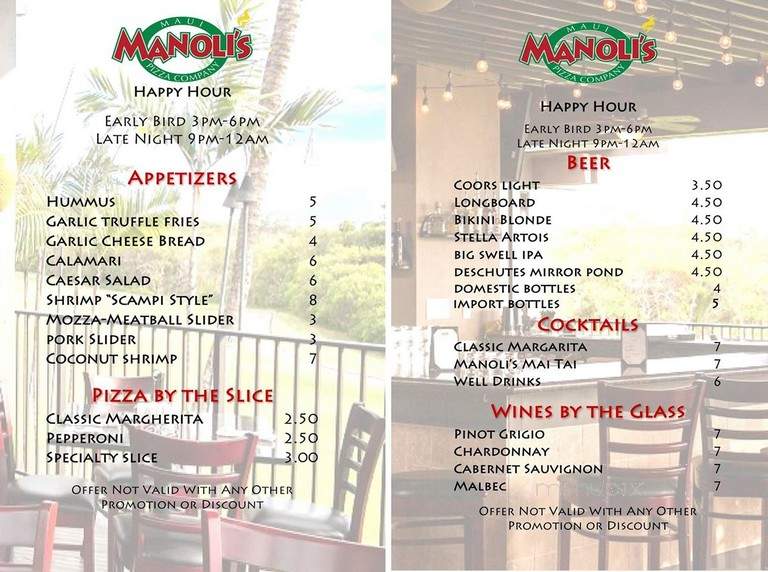 Manoli's Pizza Company - Kihei, HI