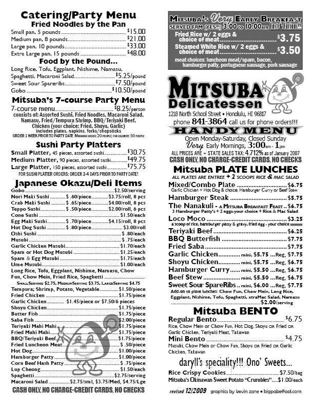 Mitsuba Delicatessen - Honolulu, HI