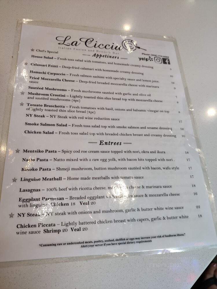 La Ciccia Italian Fusion and Brunch Bar  - Honolulu, HI