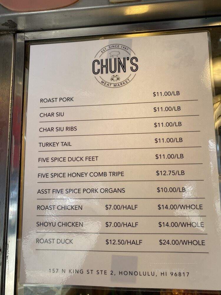 Chun's Meat Market - Honolulu, HI