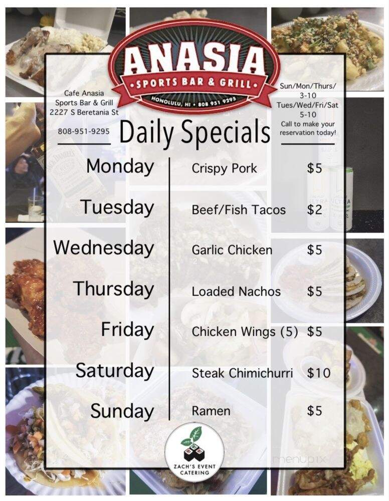 Cafe Anasia - Honolulu, HI