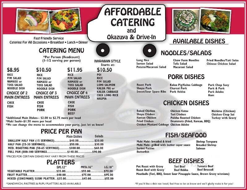 Affordable Catering & Okazuya - Hilo, HI