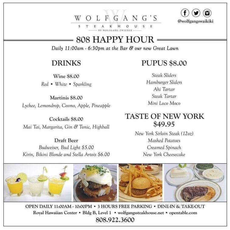 Wolfgang's Steak House - Waikiki Beach - Honolulu, HI