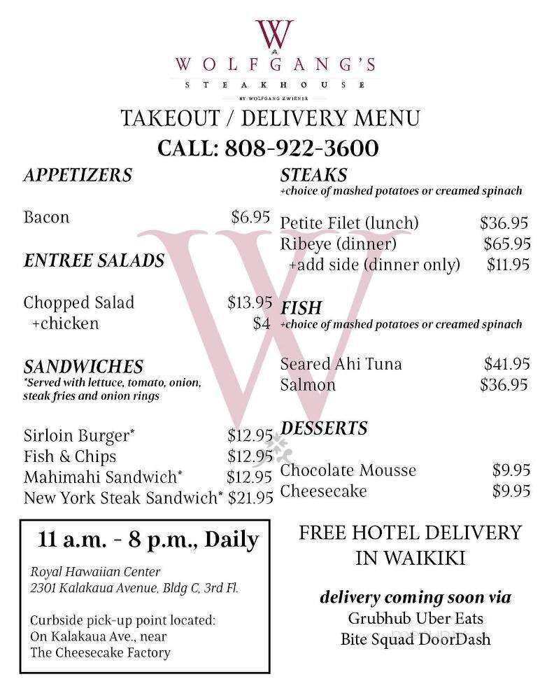 Wolfgang's Steak House - Waikiki Beach - Honolulu, HI