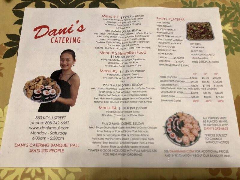 Dani's Catering - Wailuku, HI