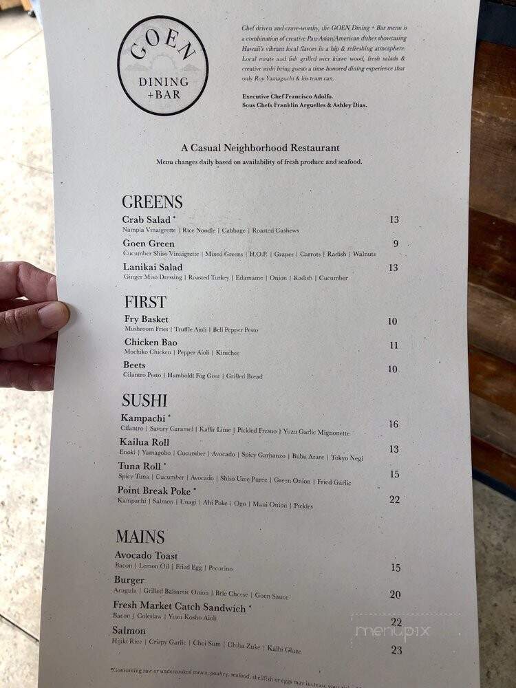 GOEN Dining + Bar - Kailua, HI