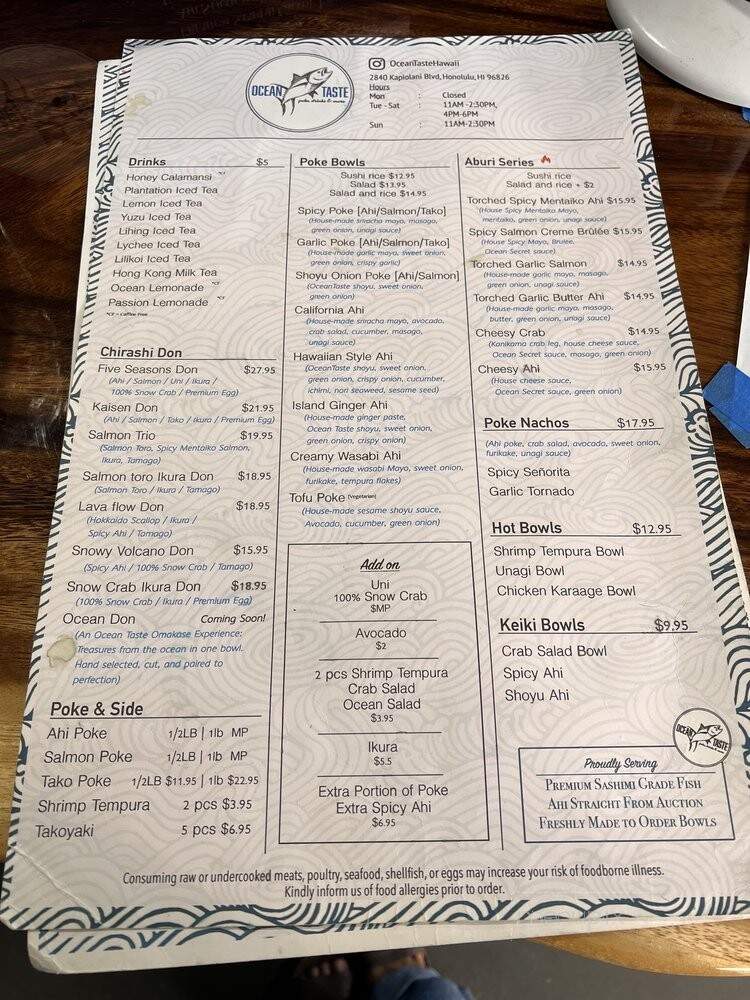 Ocean Taste - Honolulu, HI