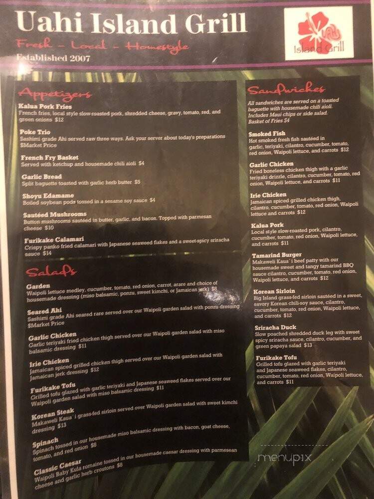 Uahi Island Grill - Kailua, HI