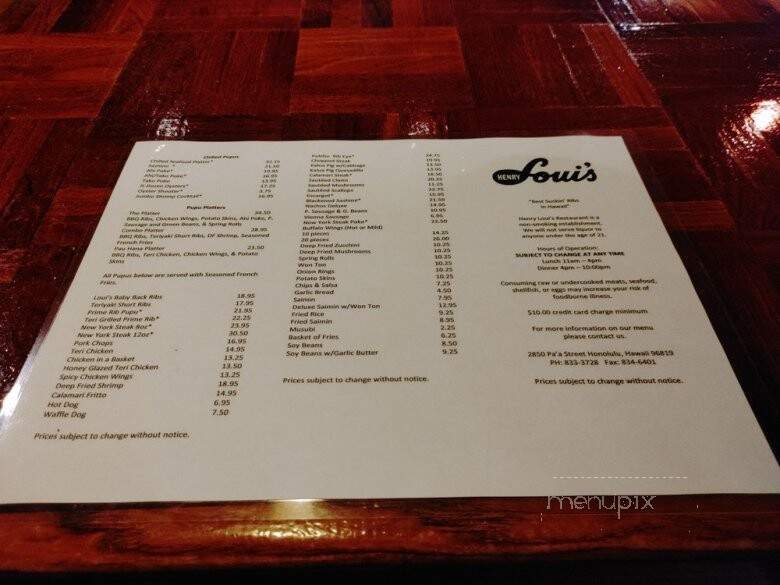 Henry Loui's Restaurant - Honolulu, HI