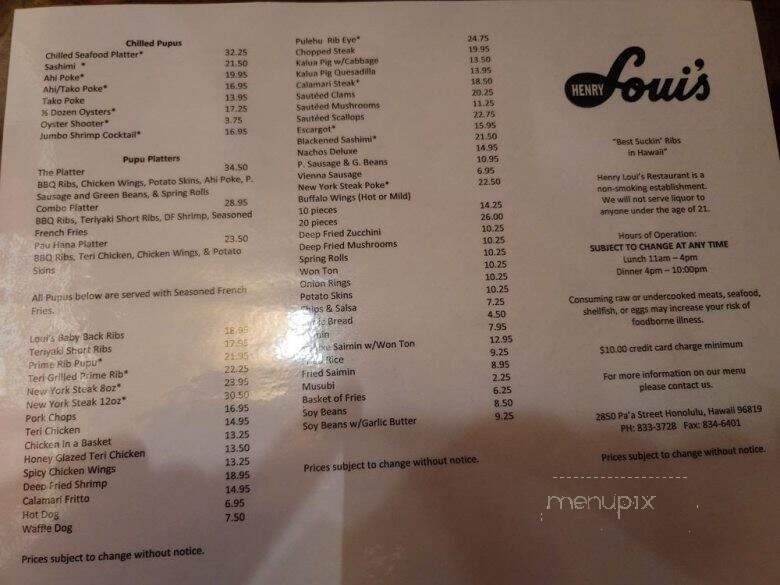 Henry Loui's Restaurant - Honolulu, HI