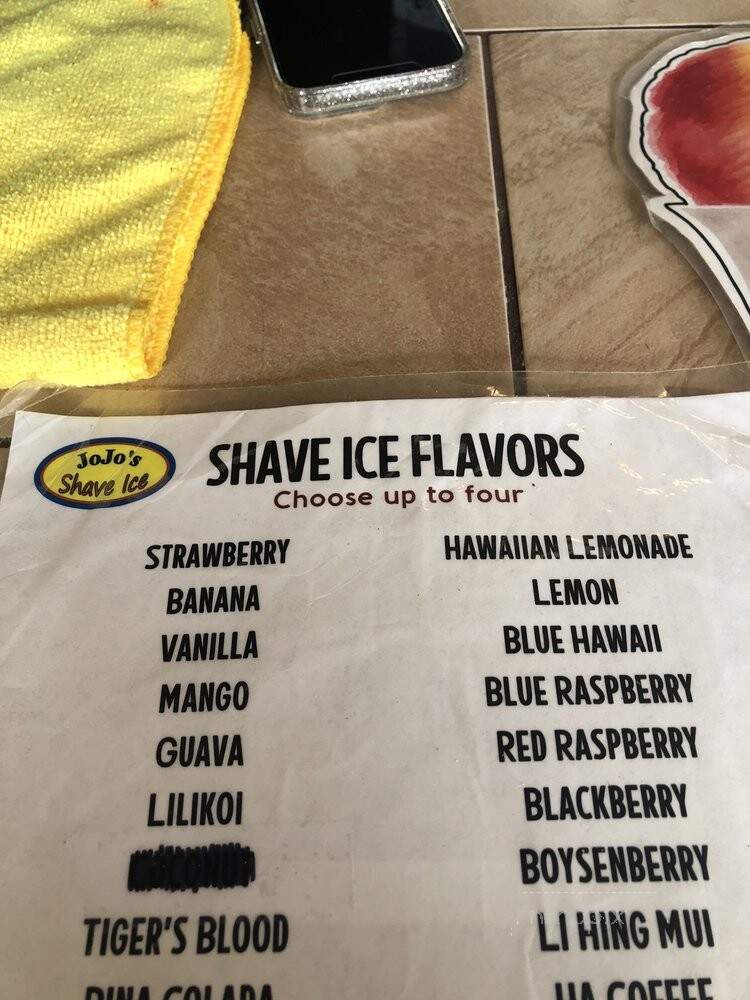 JoJo's Shave Ice - Hanalei, HI