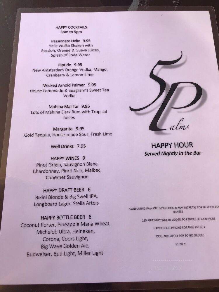 Five Palms Restaurant - Kihei, HI